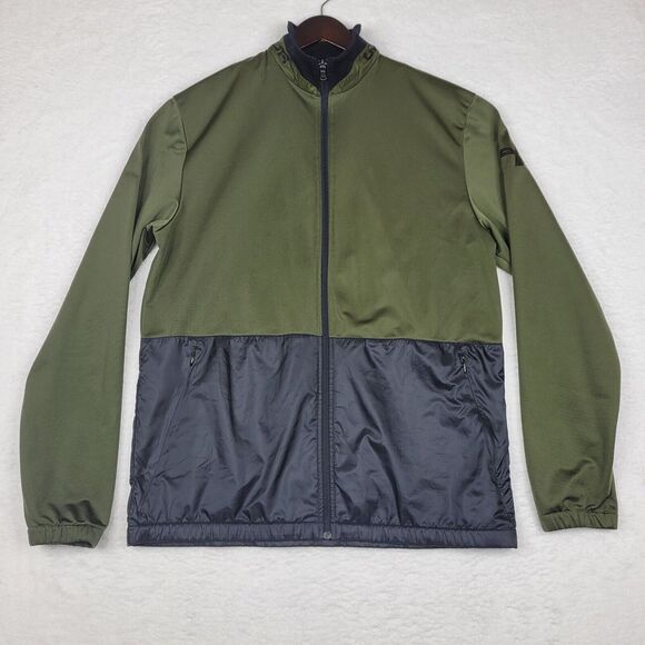 Under Armour Jacket Mens‎ XL Green Black Track Jacket Full Zip Long Sleeve - Picture 1 of 12